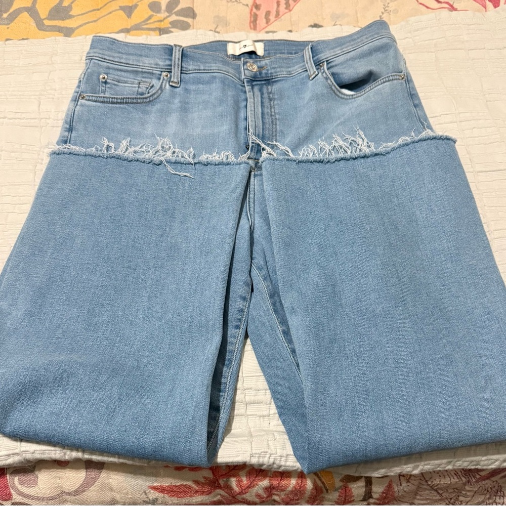 7 For All Mankind Light Blue Flare Jeans